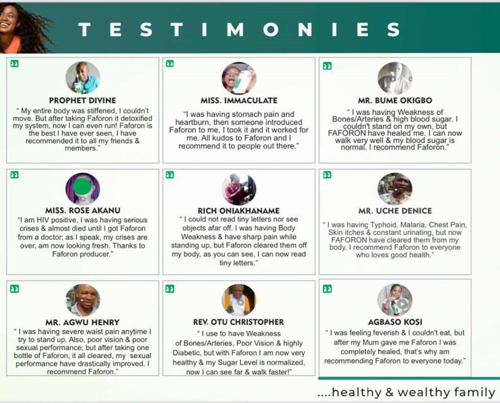 faforon herbal testimonies